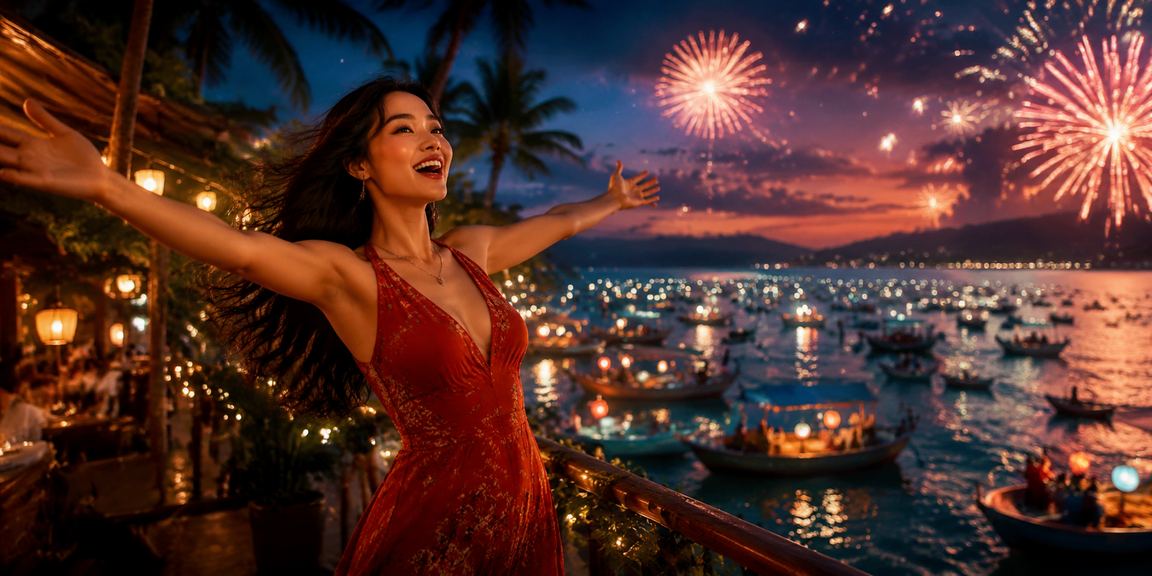 Cảnh bãi biển Mũi Né với người dùng đang trải nghiệm Roulette trực tuyến trên điện thoại